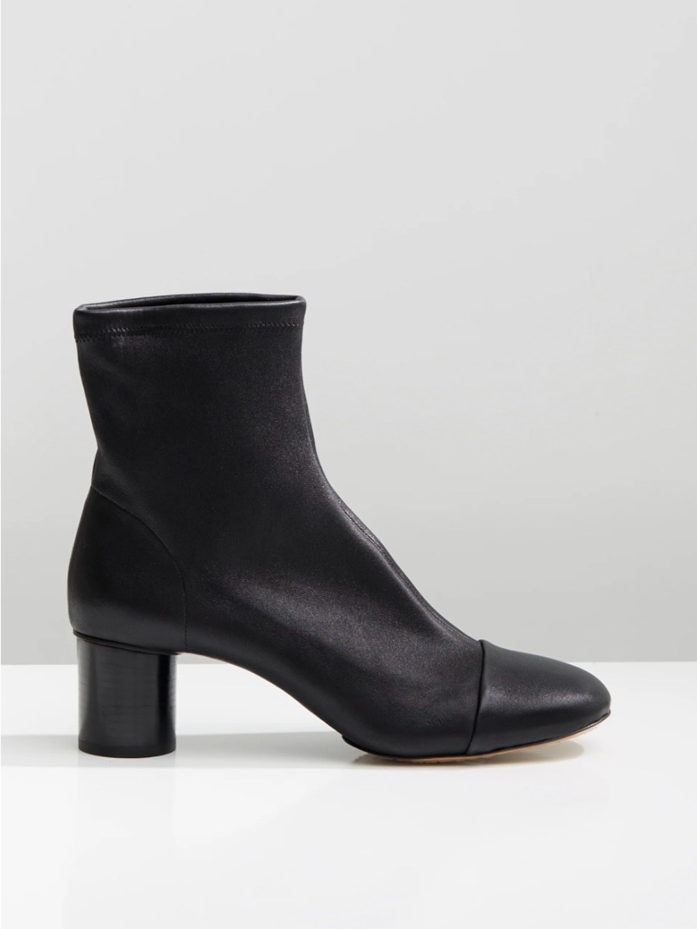 Isabel Marant Black Leather Sock Ankle Boots